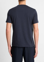 Pima Cotton Crew Neck T-Shirt in Short Sleeve - COASTAL BLUE