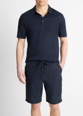 Linen Polo Shirt in Henleys & Polos - COASTAL BLUE