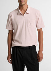 Cotton-Blend Johnny-Collar Polo Shirt in Henleys & Polos - PARADISE