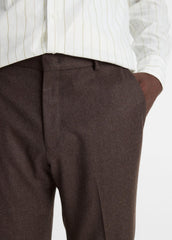 Wool-Silk Classic Pant in Trousers - BROWN