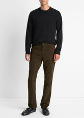 Dylan Slim 5-Pocket Peached Stretch-Cotton Pant in Trousers - DARK LEAF