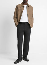 Louie Relaxed Pleated Trouser in Trousers - BLACK