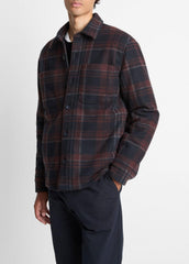 Sherpa-Lined Plaid Shirt Jacket in Shirt Jackets - COASTAL COMBO