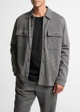 Double-Slub Cotton-Blend Shirt Jacket in Jackets - SLATE