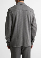 Double-Slub Cotton-Blend Shirt Jacket in Jackets - SLATE