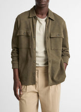 Double-Slub Cotton-Blend Shirt Jacket in Jackets - MOSS