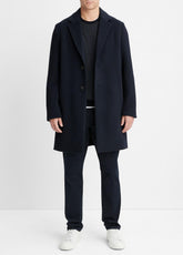 Classic Italian Wool-Blend Coat in Jackets & Outerwear - COASTAL BLUE
