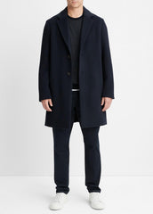 Classic Italian Wool-Blend Coat in Jackets & Outerwear - COASTAL BLUE