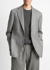 Houndstooth Cashmere Relaxed Sport Coat in Blazers - GREY/BROWN