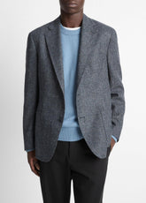 Plaid Alpaca-Blend Relaxed Sport Coat in Blazers - NAVY/BLUE