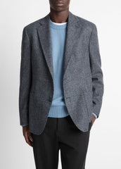 Plaid Alpaca-Blend Relaxed Sport Coat in Blazers - NAVY/BLUE