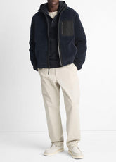 Sherpa Zip Jacket in Jackets - COASTAL BLUE