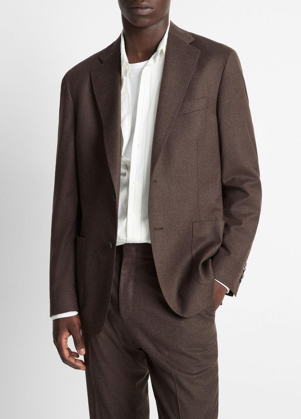 Wool-Silk Relaxed Sport Coat in Blazers - BROWN