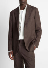 Wool-Silk Relaxed Sport Coat in Blazers - BROWN
