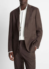Wool-Silk Relaxed Sport Coat in Blazers - BROWN