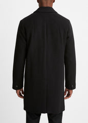 Classic Italian Wool-Blend Coat in Jackets & Outerwear - BLACK