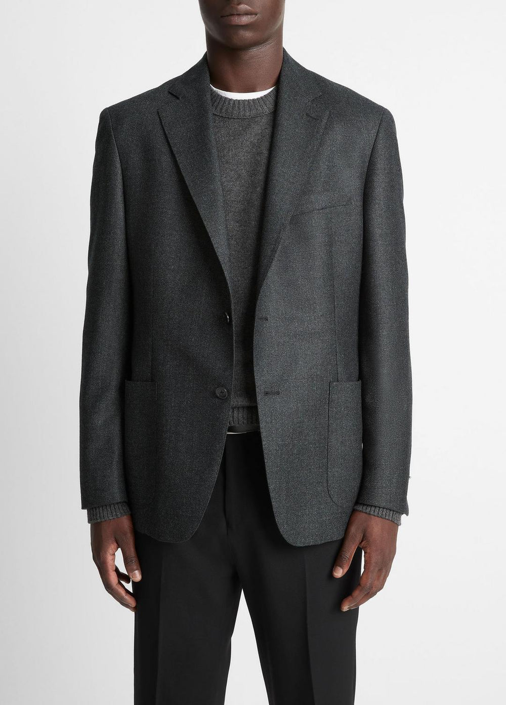 Wool Relaxed Sport Coat in Blazers - CHARCOAL