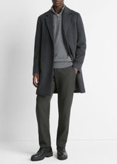 Classic Italian Wool-Blend Coat in Jackets & Outerwear - HEATHER CHARCOAL