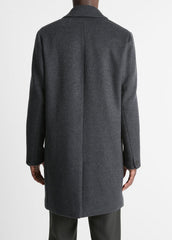 Classic Italian Wool-Blend Coat in Jackets & Outerwear - HEATHER CHARCOAL