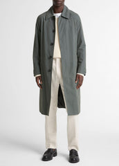 Cotton-Blend Single-Breasted Trench Coat in Coats - SLATE