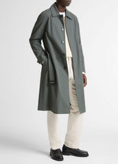 Cotton-Blend Single-Breasted Trench Coat in Coats - SLATE