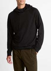 Featherweight Merino Wool-Cashmere Hoodie in Sweatshirts & Hoodies - BLACK