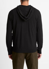 Featherweight Merino Wool-Cashmere Hoodie in Sweatshirts & Hoodies - BLACK