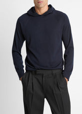 Featherweight Merino Wool-Cashmere Hoodie in Sweatshirts & Hoodies - COASTAL BLUE