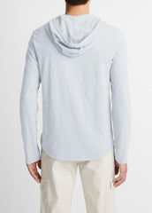 Textured Cotton Hoodie in Sweatshirts & Hoodies - SHIRTING BLUE