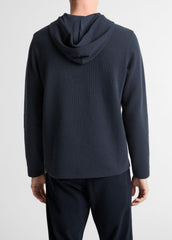 Variegated Stripe Double-Face Cotton-Blend Hoodie in Sweatshirts & Hoodies - COASTAL BLUE/COASTAL BLUE