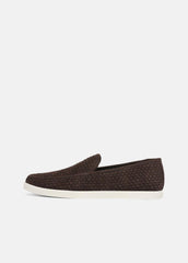 Sonoma Woven Suede Loafer in Loafers - COCOA BROWN