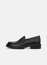 Delmore Leather Lug-Sole Loafer in Loafers - BLACK