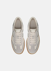 Oasis Contrast-Edge Leather & Suede Sneaker in Sneakers - HORCHATA/PEBBLE WHITE