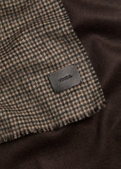 Double-Face Houndstooth Wool-Cashmere Scarf in Scarves & Hats - BROWN