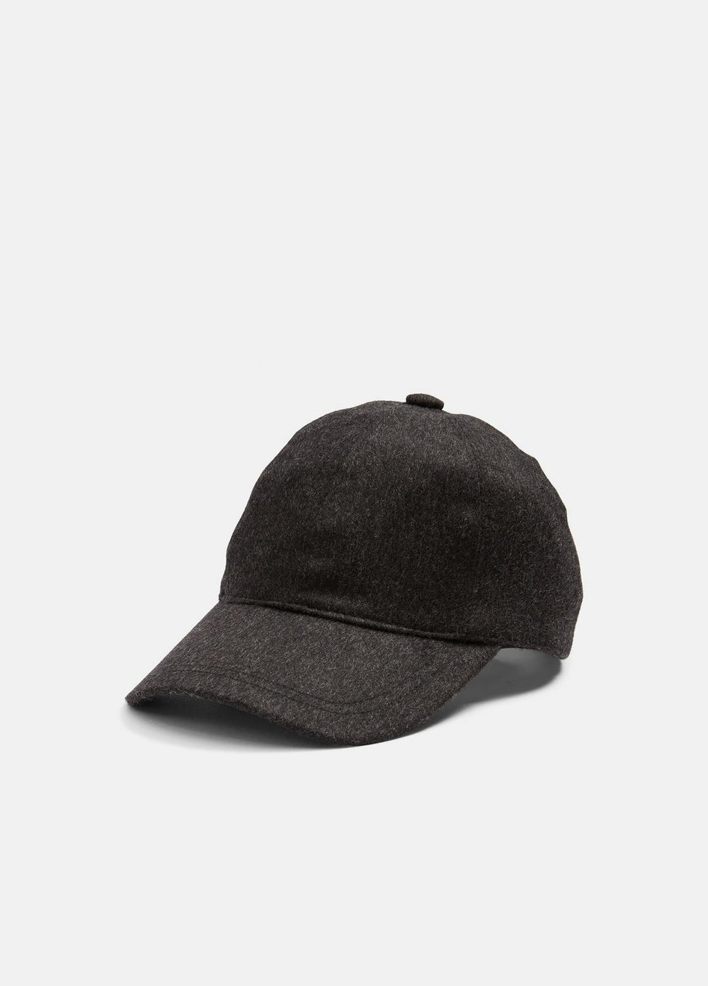 Cashmere Baseball Cap in Scarves & Hats - HEATHER CHARCOAL