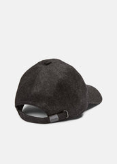 Cashmere Baseball Cap in Scarves & Hats - HEATHER CHARCOAL