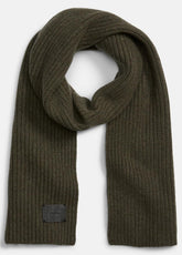 Cashmere Shaker-Stitch Scarf in Scarves & Hats - HEATHER OLIVE