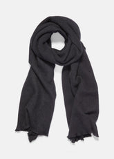Herringbone Cashmere Scarf in Scarves & Hats - BLACK