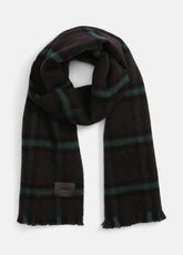 Brushed Holme Plaid Wool Scarf in Scarves & Hats - BROWN