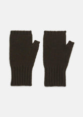 Cashmere Hand Warmers in Gloves - DARK LEAF