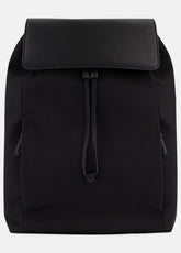 Drayton Nylon Flap Backpack in Bags - BLACK