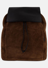 Drayton Suede Flap Backpack in Bags - CHOCOLATE