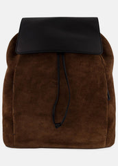 Drayton Suede Flap Backpack in Bags - CHOCOLATE