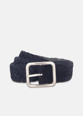 Men's 35mm Reversible Woven Suede Belt in Belts - COASTAL BLUE/GREY PALLADI
