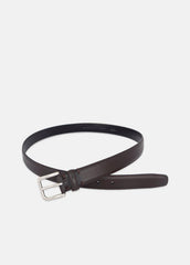 Men’s 30mm Stitched Leather Belt in Belts - CACAO BROWN