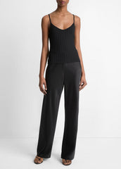 Ribbed V-Neck Camisole in Shirts & Tees - BLACK