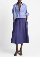 Cotton Full Skirt in Dresses & Skirts - DEEP IRIS