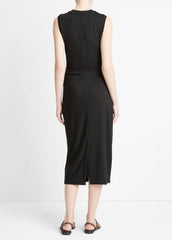 Sleeveless Gathered-Waist Dress in Dresses & Skirts - BLACK