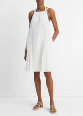 Pintuck Pleated A-Line Dress in Dresses & Skirts - OFF WHITE