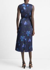 Poppy Blur Crushed Satin Column Skirt in Dresses & Skirts - MIDNIGHT
